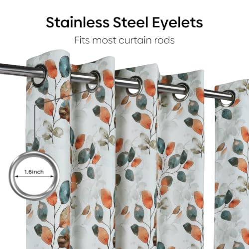 Image of haus & kinder Digital Printed Cotton Door Curtain 7 Feet Long Pack of 2 Door Curtains, 7 Feet Curtain for Door (Soft Botanica, Multicolor 130x213 CM)