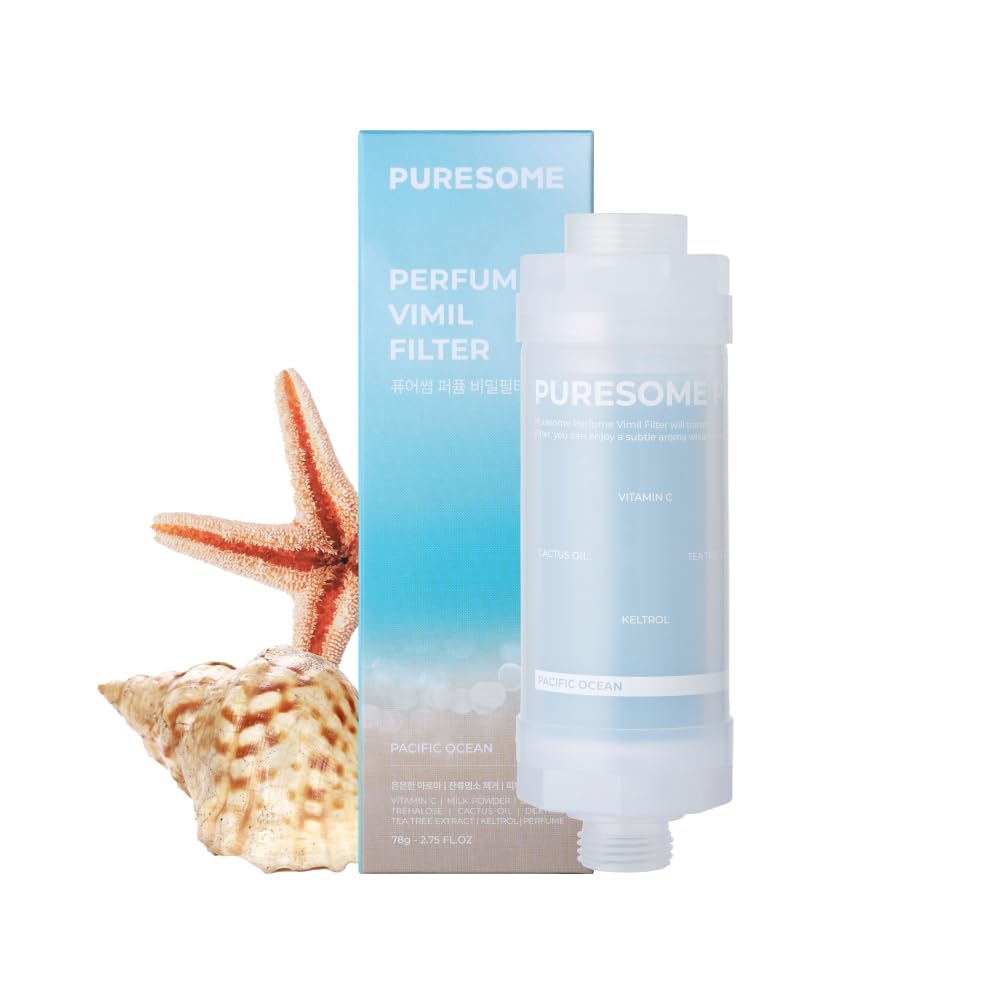 BODYLUV Puresome Perfume Vimil Shower Filter - Provides Vitamin Water Purification Filter with Scent (Pacific Ocean)