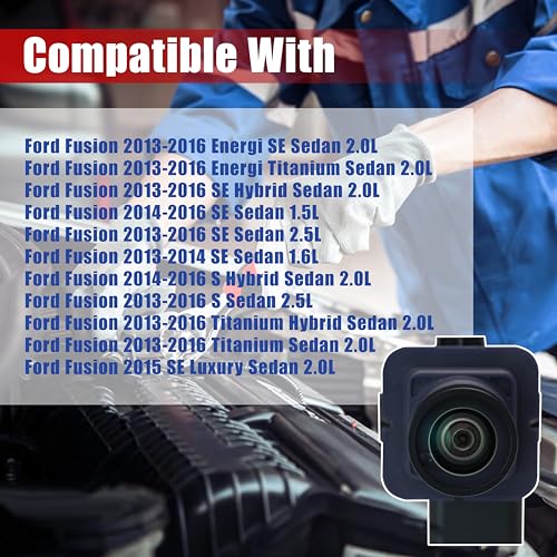 Image of No. DS7Z-19G490-A Rear View Backup Reverse Parking Camera /Rear View Camera | Compatible with Ford Fusion 2013-2016 Park Assist Reverse Camera Replace OE# ES7T-19G490-AA ES7Z-19G490-A E1GT-19G490-BB