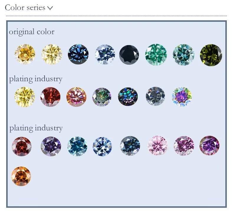 5.0-11mm Primary Color Round Moissanite4