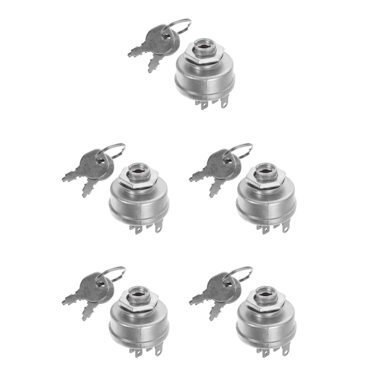 ifundom 5 Piezas Interruptor de Encendido para Cortacésped y Tractor Reemplazo Compatible con Interruptor de Duradero y Seguro para Cortacéspedes de Motor