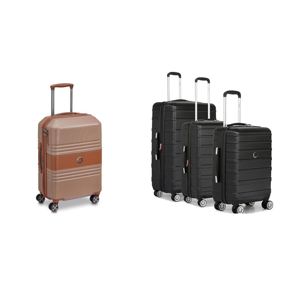 delsey paris Paulette 58 cms Small Cabin ABS/Polycarbonate Hard Sided 8 Wheels and Expandable + Margot Trolley Bags Set of 3 Cabin, Medium & Large Luggage Premium Hardside Polycarbonate-picture-36