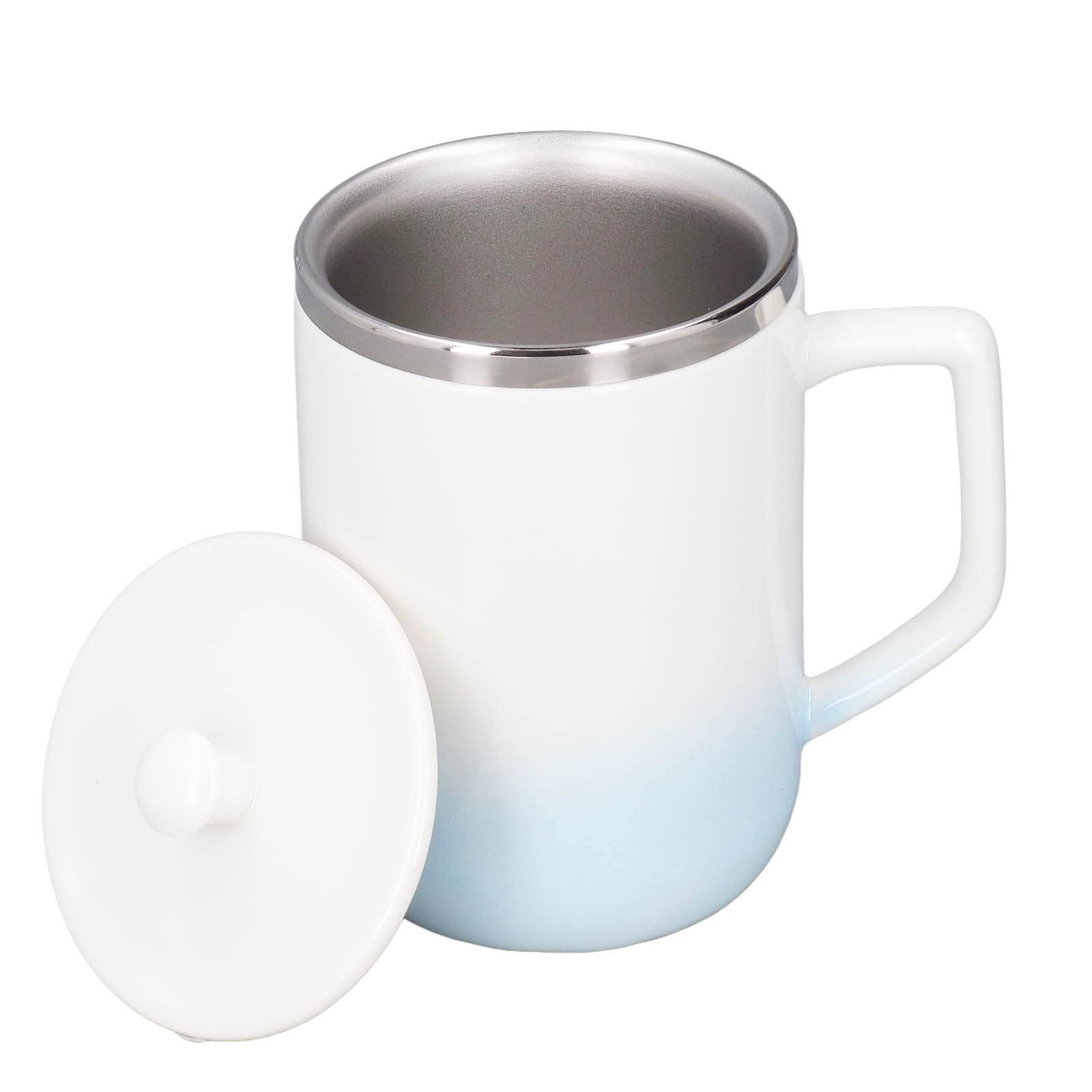 Tnfeeon Taza de Mezcla Eléctrica, Taza de café Agitadora Eléctrica Recargable, Termo de café, Tazas de café Adecuadas para café, Leche, Cacao y Otras Bebidas