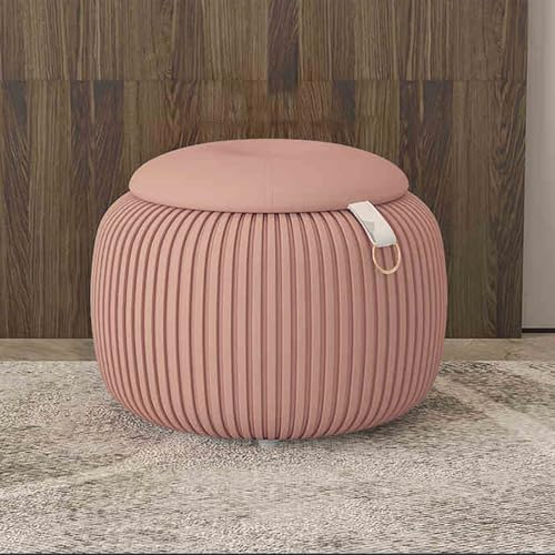 Pouf de rangement rond et petit repose-pieds de salon - 2