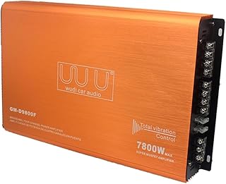 Huuog Car Audio Power Amplifier 12V 7800W 4 Channel Stereo Audio Adjustable Front and Rear Sound Field Car Sound Amplifier