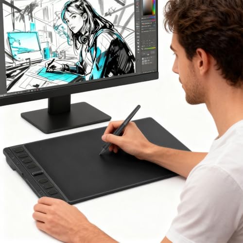 Tabletas de dibujo precisas para creadores, con stylus ergonómicos y conectividad móvil miniatura 4