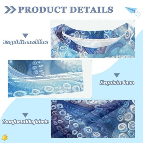 Kids Swimsuit White Squid Winter Sunscreen T-Shirts Swimwear Sets UPF 50+3