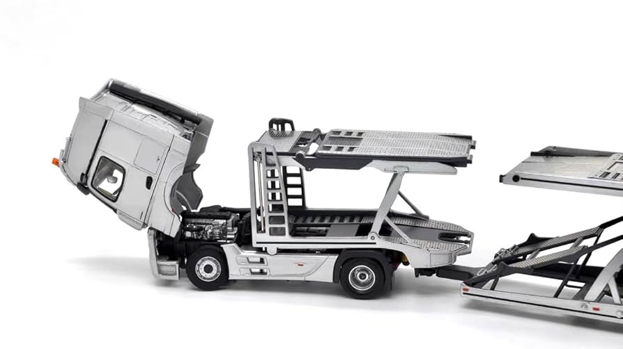 1/64 Unique Model ベンツ　アクトロス　トレーラー　シルバー Amazon | 1/64 Unique Model × Tiny ベンツ Actros アクトロス