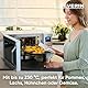 SEVERIN 4-in-1 Mikrowelle „Crispy Wave“, Heißluft-Funktion bis 230°C, Heißluftfritteuse, Mikrowelle, Backofen & Grill, 95 min Timer, max. 2150 W Leistung, 25L, Silber/Edelstahl, MW 7982