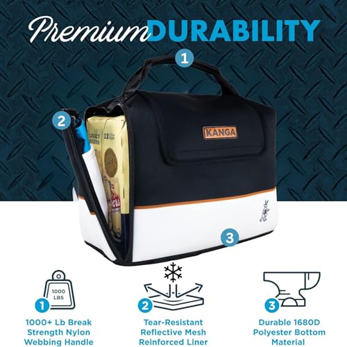 Image of Kanga Insulated Cooler Bag - Soft Cooler Bag - Can Beer and Seltzer Drink Cooler - Insulated and Durability Tested - Kanga Kase Mate