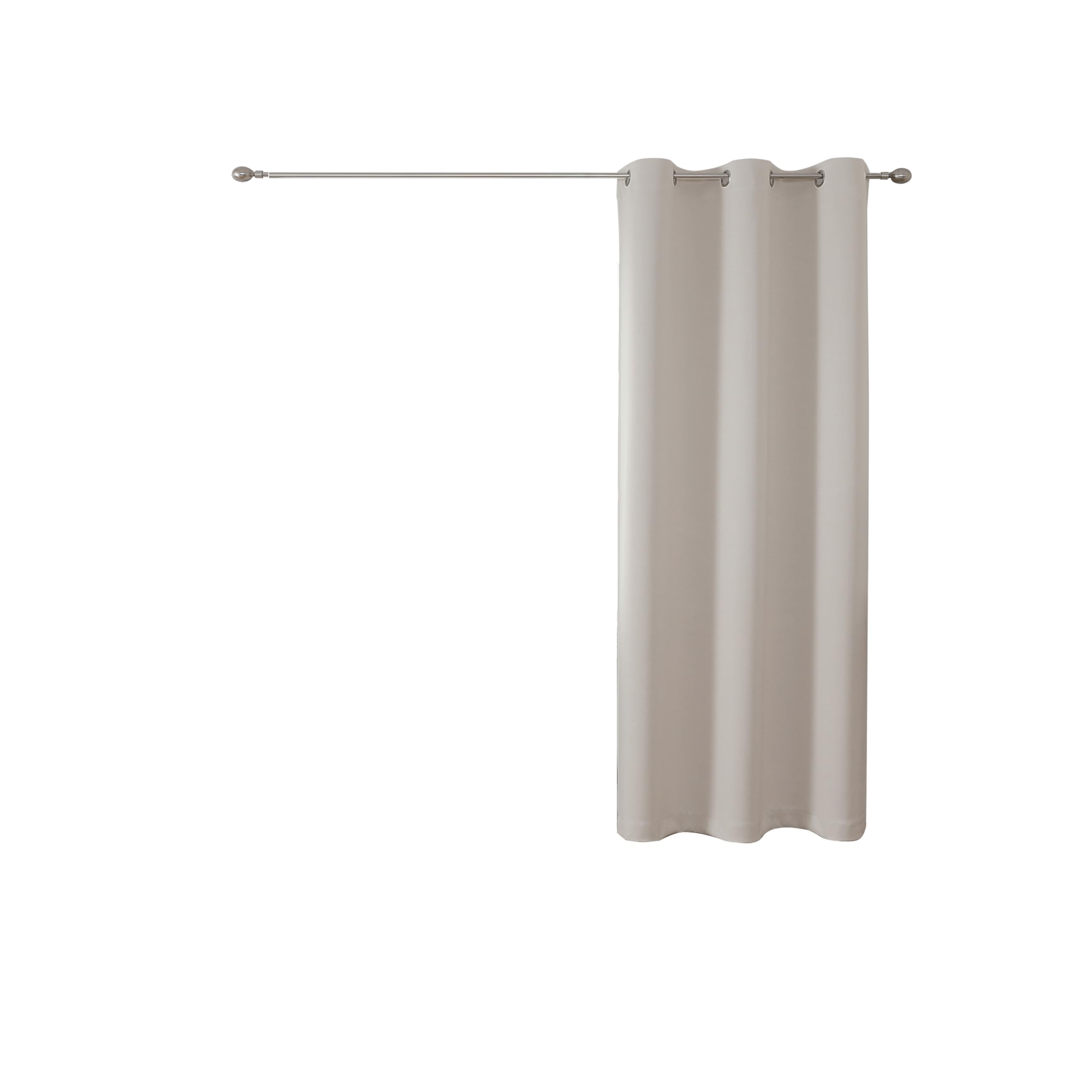 Upcortinassi Fire Retardant Curtain Flame Resistant Blackout Curtains Room Darkening for School Classroom Dorm Nursing Home Light Beige 42 x 63 1 Panel