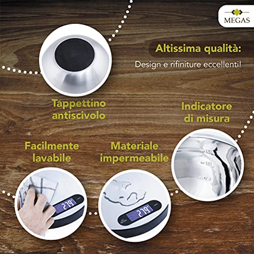 MEGAS Bilancia Cucina Professionale Multifunzione