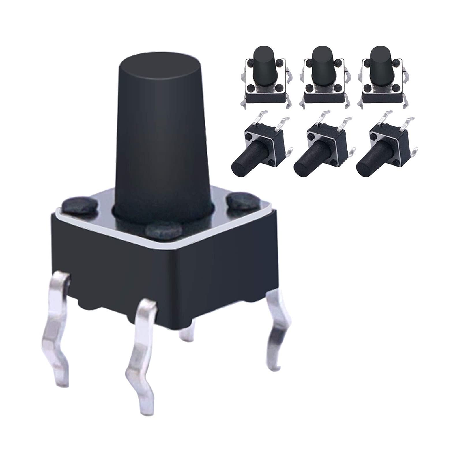Interruptores momentáneos de 6 mm GUMMMY para reparar mandos y proyectos electrónicos