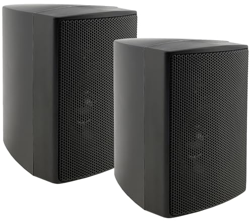 ChiliTec 2-Wege Lautsprecher Schwarz, Paar, Wand-Lautsprecher für HiFi Stereoanlage Heimkino, 60Watt 8Ohm ChiliTec 2-Wege Lautsprecher Schwarz, Paar, Wand-Lautsprecher für HiFi Stereoanlage Heimkino, 60Watt 8Ohm