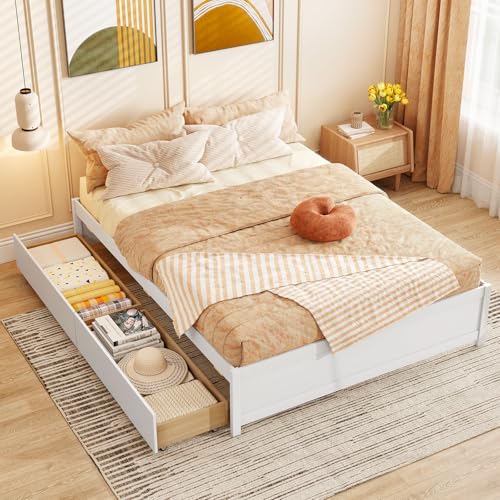 Giantex Queen Bed Frame with Storage Drawers