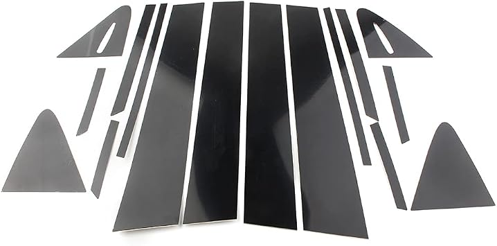 Three T Car Auto Side Door Window Pillar Posts Cover Trim for Toyota Corolla 2020 2021 2022 Sedan
