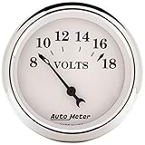 Auto Meter 1692 Old Tyme White Voltmeter Gauge