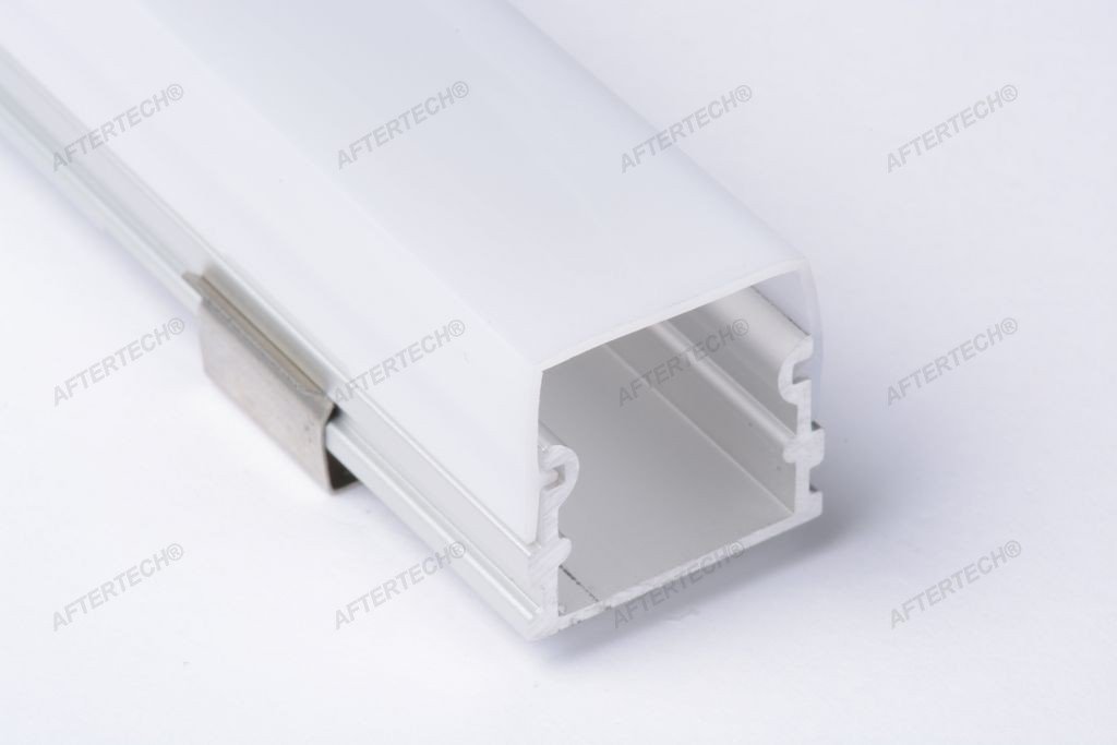 Aftertech® 3metri 2114 21x14mm PROFILO ALLUMINIO PER STRISCE STRIP LED BARRA RIGIDA 3MT + COVER OPACA