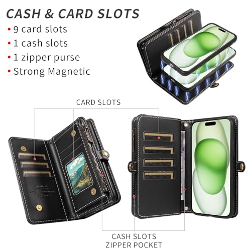 Coque iPhone 15 Plus zippée pour remplacer votre portefeuille encombrant