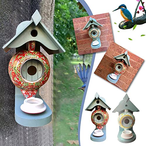 Teapot Hummingbird Bird House And Feeder William Morris Teal Teapot Bird House Feeder Accessories For Cages Bird Accessorie V8W9 #TOP2