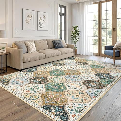 ROYHOME 5x7 Moroccan Trellis Area Rug