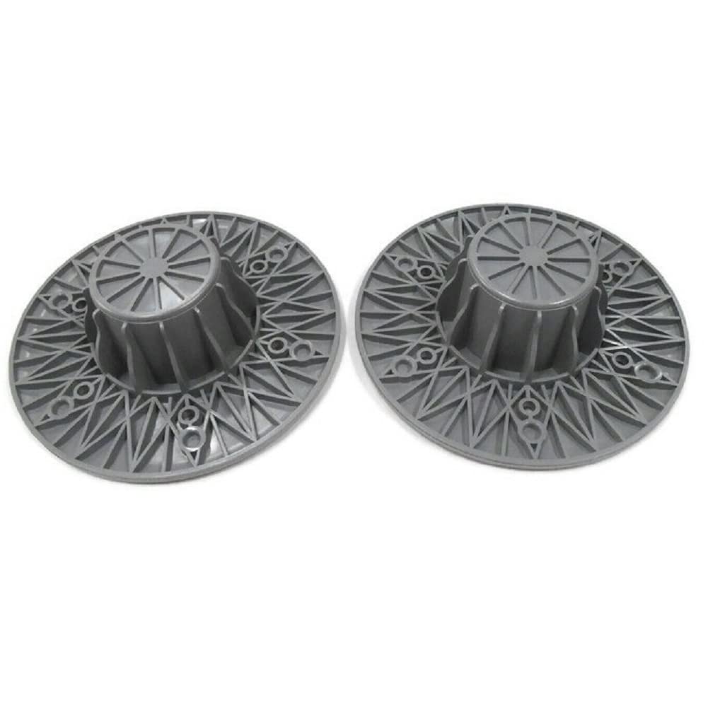 SET OF 2 RECESSED MOUNT PEDASTAL TABLE LEG BASE ABS 6 ¼" FOR 2 ¼" POLE BLACK