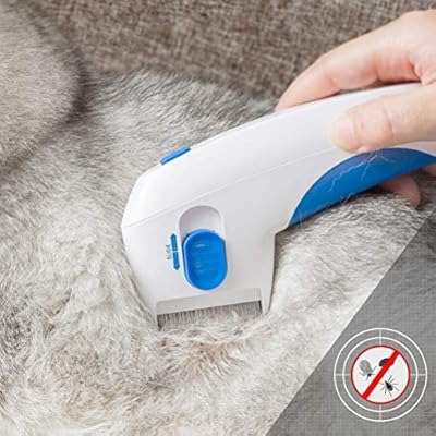 Flea Remove Combs for Cats Comb for Pets Electric Fleas Remove Tool Head Lice Remove Pet Cleaning Electric Treatment Remover Grooming Durable Brush