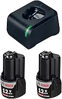 Bosch Kit 1 carregador bateria GAL 12V-20 e 2 baterias 12V 2,0Ah