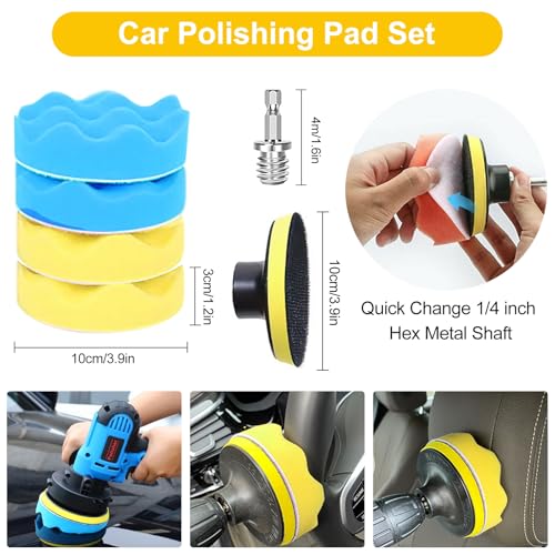 Kit Nettoyage Voiture pour L'intérieur et L'extérieur, Professionnel Kit de Brosse Nettoyage Voiture avec Pinceau Detailing Auto, pour Moteur, Évents, Roues, Tableau de Bord – Image 5