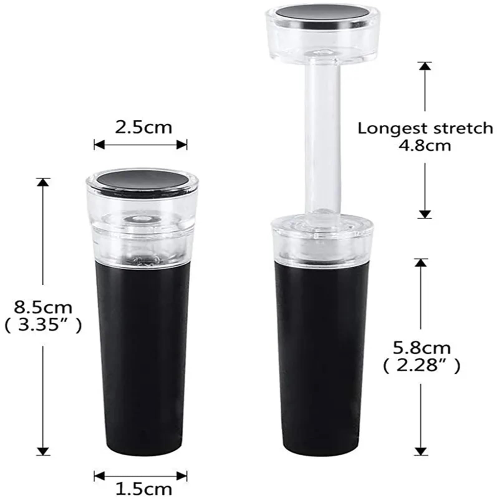 Bouchons à vin 20 pièces bouchons de bouteille en Silicone avec pompe d'économie sous vide intégrée bouchon sécurité alimentaire for garder le Champagne frais