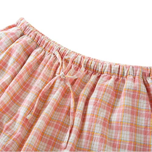 Image of STMAHER Women's 2 Piece Cotton Pajama Sets Long Sleeve Sleepwear Button Down Soft Lightweight Pj Pants Set With Pockets