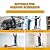 Adjustable Work Platform, 660 Lbs Folding Work Platform 55" L x15 W, Work Platform Adjustable Height for Home Improvement, Drywall Painting, Maintenance at Height (55x15in)