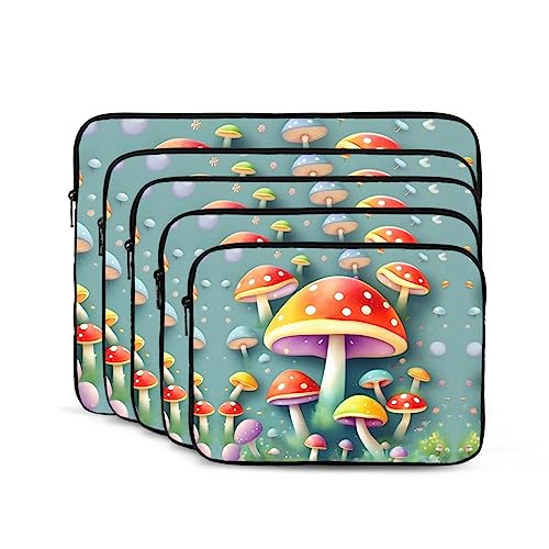 Cute Colored Mushrooms Laptop Sleeve Case 15 Inch Suitable For Notebook Computer Tablet Traveling Carrying Simple Case2