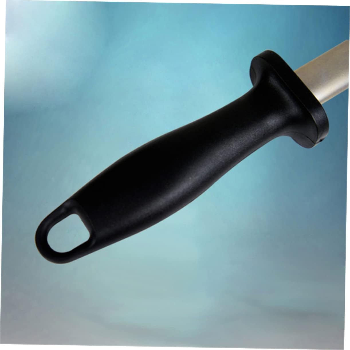 SOLUSTRE Honing Steel Sharpening Rod Kitchen Sharpener with Ergonomic Rubber Handle for Efficient Maintenance
