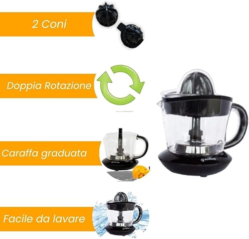 BEHOME JC700 Electric Juicer, Plastic, Black - 5