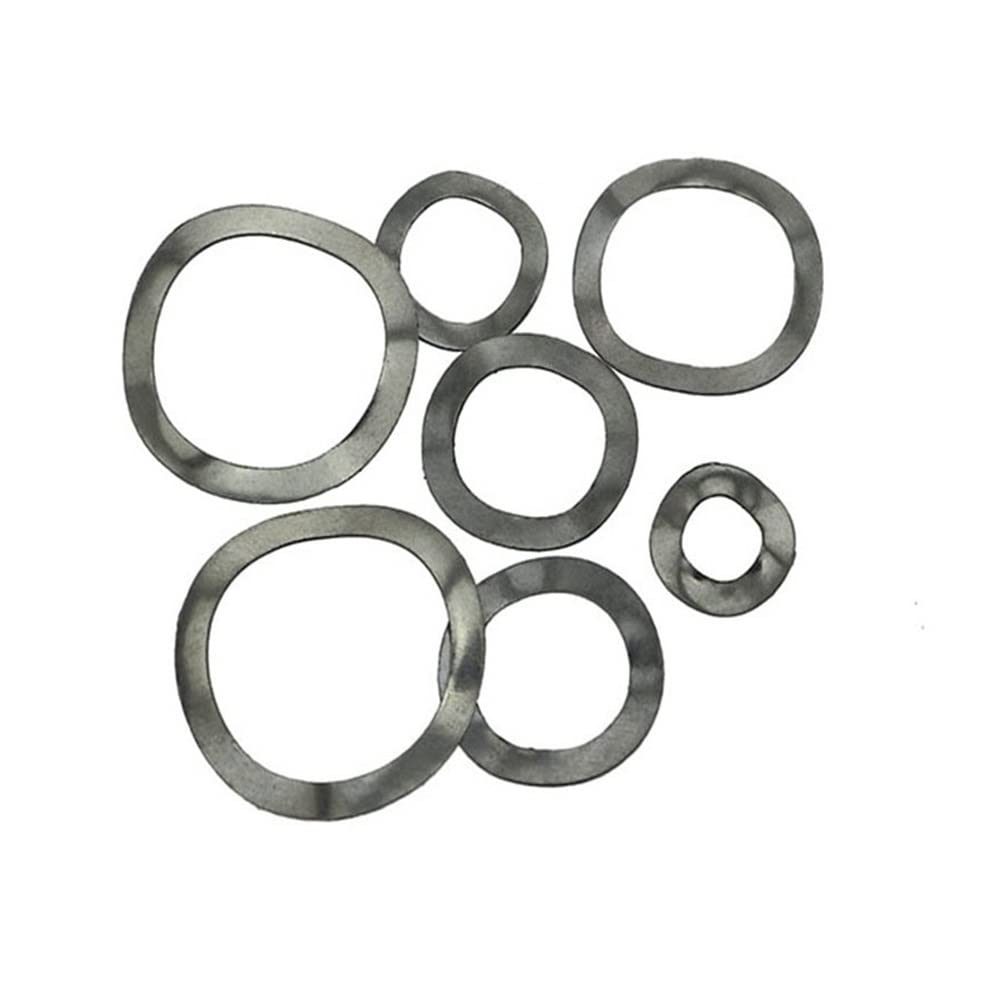 Lot de 50 à 100 rondelles élastiques à Trois ondulations en Acier Inoxydable M3-M16, rondelles élastiques à Trois ondulations for Arbres de roulement(M16 50PCS)