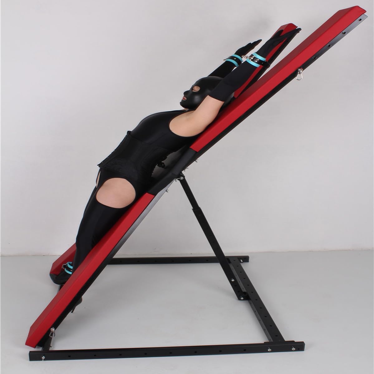 Große Bestrafung Bondage Gestell Sklaventraining Sexspielzeug Sm Folter Mit Fußfesseln+Handschellen Fesselgurte Sexfolter Self Bondage Sexmöbel Set Sexy Kreuz X-Rahmen