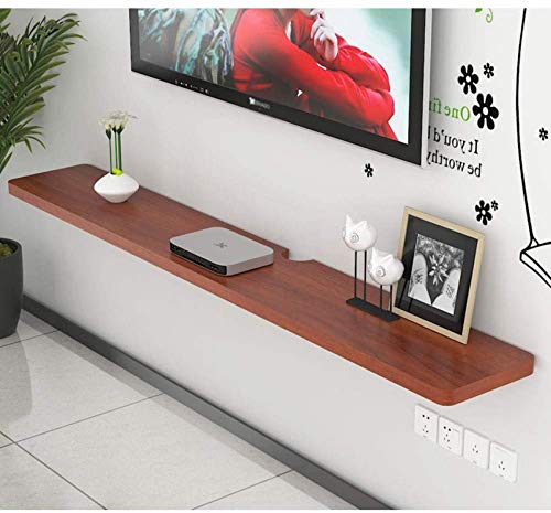 Holz-TV-Regal Wandmontage, schwimmende Medienkonsole Einfache Installation TV-Konsole Dekoratives Lagerregal für Router Kabelboxen