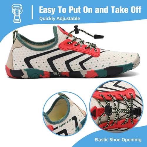 Image of Mishansha Water Shoes for Women Men, Quick-Dry Barefoot Swim Shoes with Drainage Holes, Lightweight Aqua Shoe for Beach Pool River Boating Yoga Walking