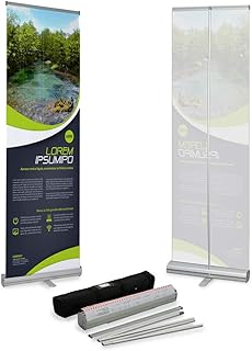 Vispronet 24in x 79in Retractable Banner Stand for Trade Shows, Retail Displays, and Promotional Events â€“ Fits 2ft x 6.6ft Banners â€“ Stand Only, No Banner