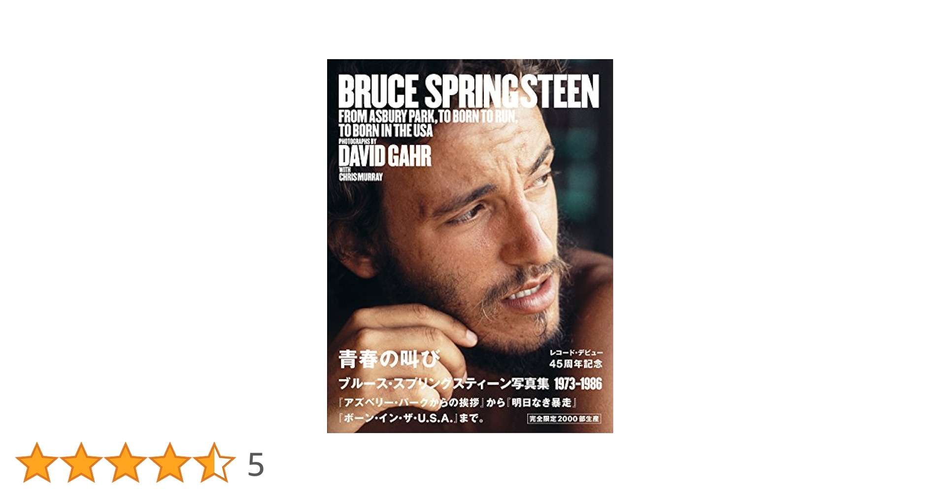 ブルーススプリングスティーン写真集 青春の叫び ブルース・スプリングスティーン写真集1973-1986