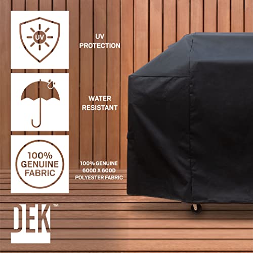 Dek® Ultimate Grill Cover, Medium, 58" X 24" X 45, Heavy-Duty 600D X 600D Black Polyester With Pvc Coated Fabric #TOP1