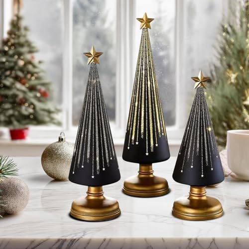 Sapin de Noël étoilé incassable en résine pour petits espaces