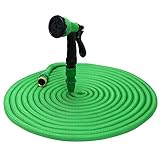 Pavlit Expandable Garden Hose 75ft, New 2018 Innovative Leakproof Patent Connector, Lightweight Flexible Water Hose with 8 Modes Spray Gun