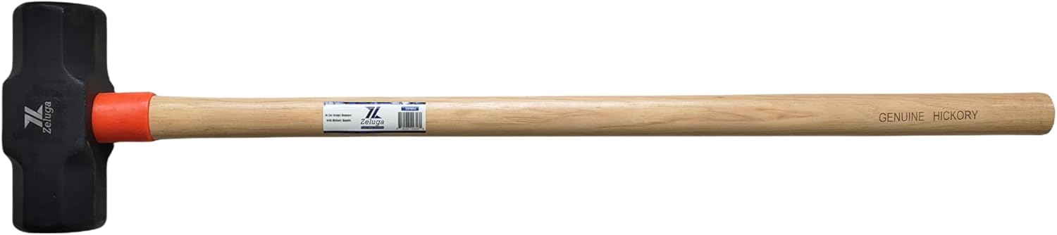 Zeluga 25-351 36in. 12 Lbs Pro Sledge and Club Hammer with 5G Fiberglass Handle, Drilling/Crack Hammer with Forged Steel Construction, Shock-resistant