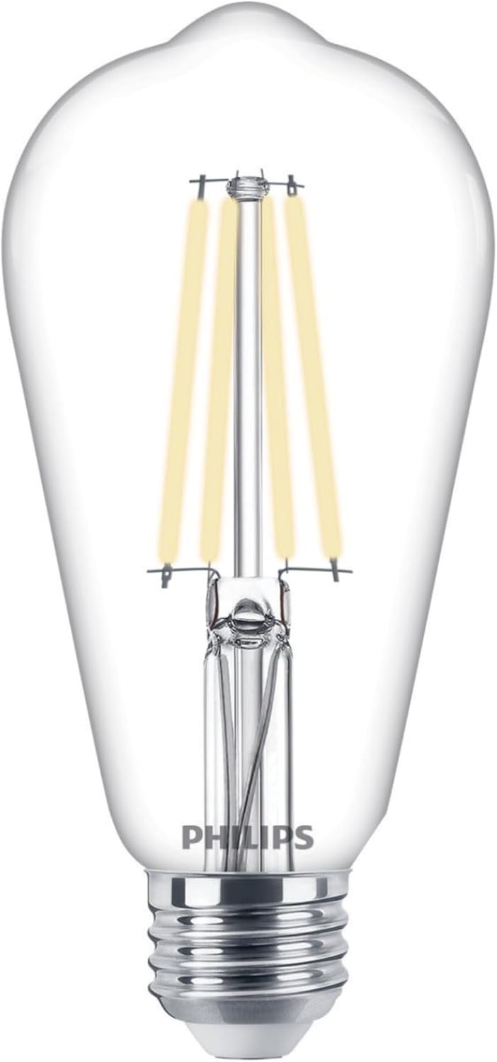 Philips LED Vintage Dimmable ST19 Light Bulb - EyeComfort Flicker Free - 5W = 40W - 350 Lumen - Amber (2000K) - E26 Base - Indoor - Title 20