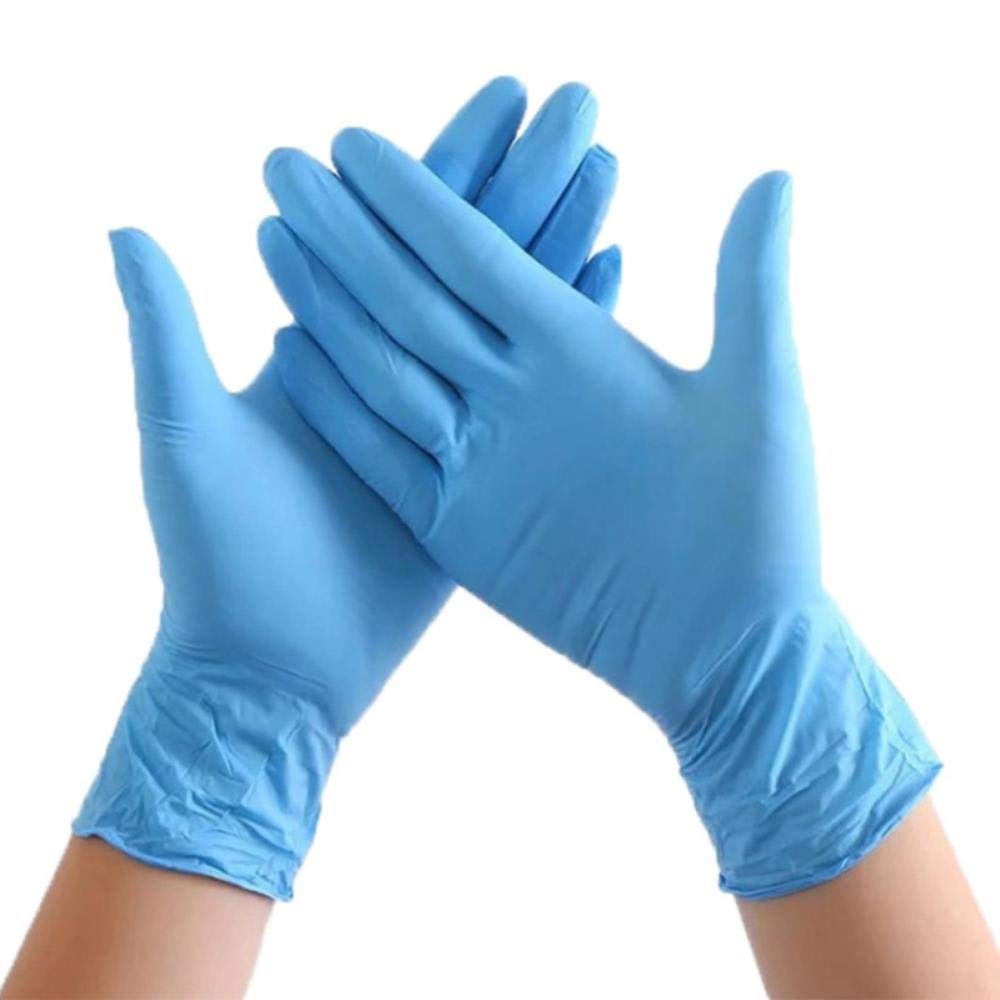 100 Piezas Guantes Desechables Guantes médicos de látex Sello Duradero y de Alta Elasticidad lavavajillas Cocina Trabajo Caucho jardín Universal para Mano Izquierda y Derecha, Blanco, S