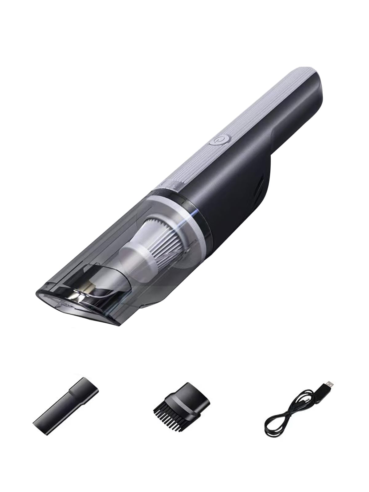 Sunbaba Portable Car Vacuum USB Quick Charge Handheld Vacuum Cordless with Crevice Tool LED Light HEPA Filter for Car Home Pet Hair Dust