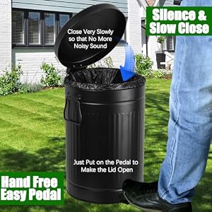 Outdoor Dog Poop Trash Can Vintage Metal Trash Can Pet Waste Station Dog Waste Pooper Scooper for Dog Poop Garden Yard Home Kitchen With Pedal Lid inner Bin Bucket Large Waste Bag , Cylindrical Outdoor Dog Poop Trash Can Vintage Metal Trash Can Pet Waste Station Dog Waste Pooper Scooper for Dog Poop Garden Yard Home Kitchen With Pedal Lid inner Bin Bucket Large Waste Bag , Cylindrical