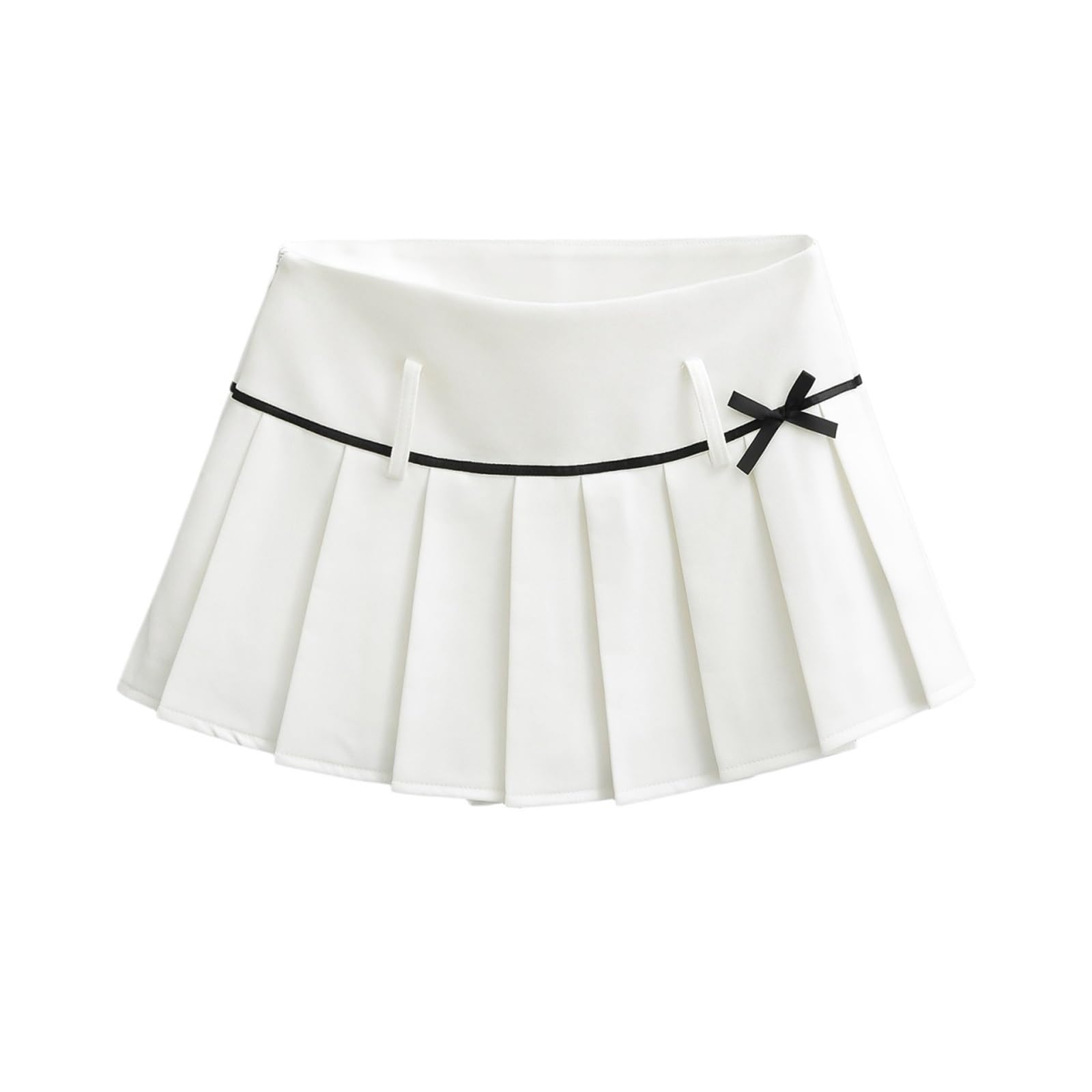 Gonna da Tennis a Pieghe da Donna in Poliestere | Taglie multiple multicolori for tennis, corsa, palestra, gite casual(White,M)